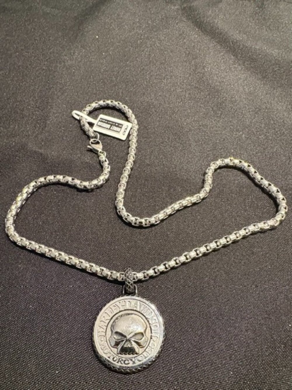 Harley-Davidson® Men's Steel Double Sided Rolo Chain Necklace 22"